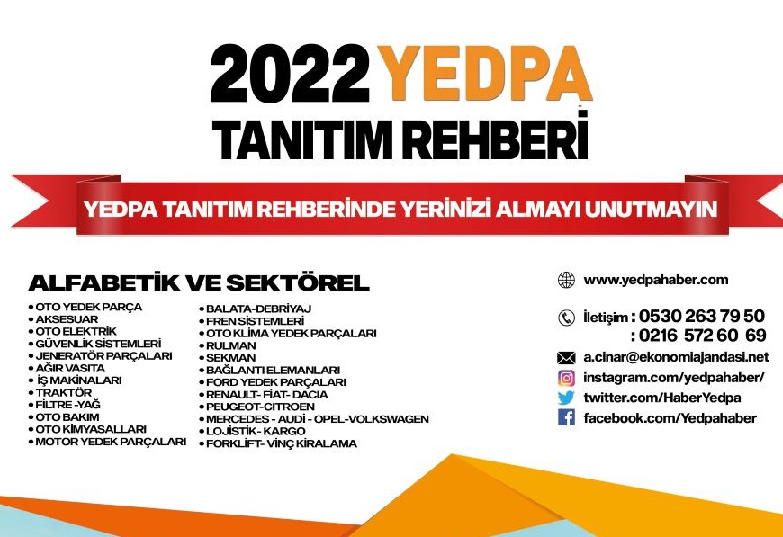 YEDPA 2022 TANITIM REHBERİNDE YERİNİZİ ALIN