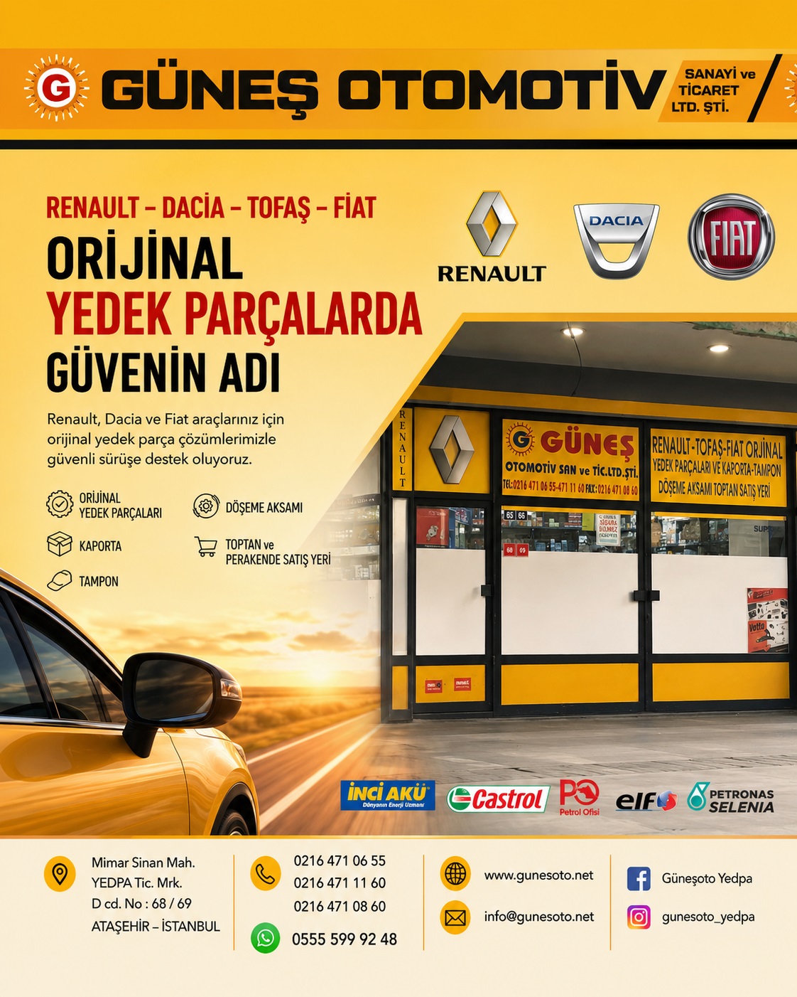 GÜNEŞ OTOMOTİV | KALİTELİ ÜRÜN, UYGUN FİYAT