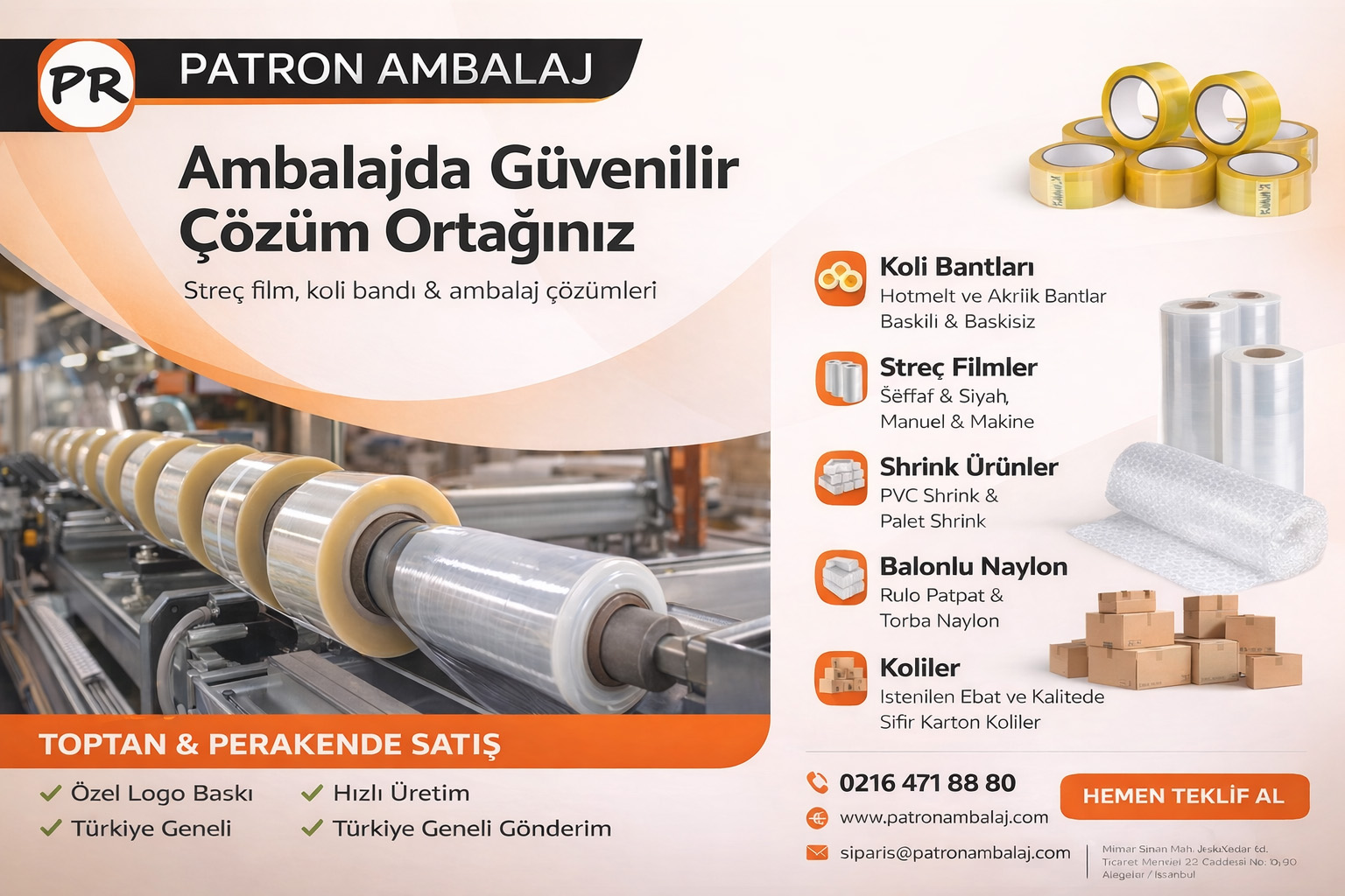 PATRON AMBALAJ – PAKETLEMEDE GÜVEN VE KALİTE
