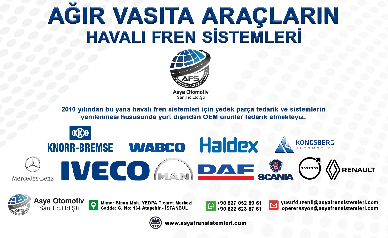 AĞIR VASITA ARAÇLARIN HAVALI FREN SİSTEMLERİ