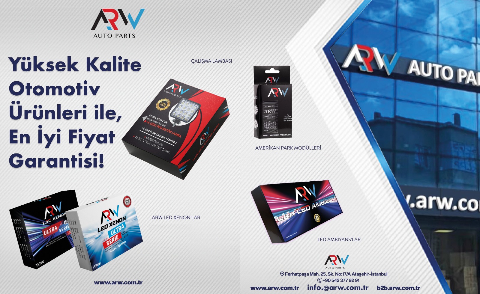 ARW AUTO PARTS YÜKSEK KALİTE VE EN İYİ FİYAT GARANTİSİ SUNUYOR