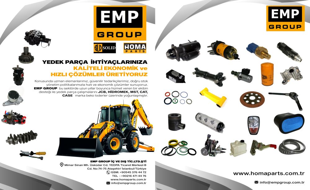 EMP GROUP, İŞ MAKİNASI YEDEK PARÇA İHTİYAÇLARINIZA DOĞRU ÇÖZÜMLER SUNUYOR