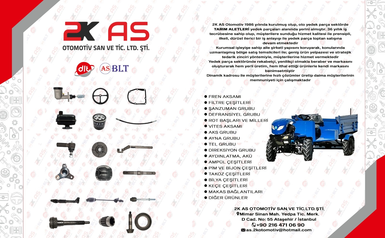 TARIM ALETLERİ YEDEK PARÇALARINDA GENİŞ ÜRÜN YELPAZESİ