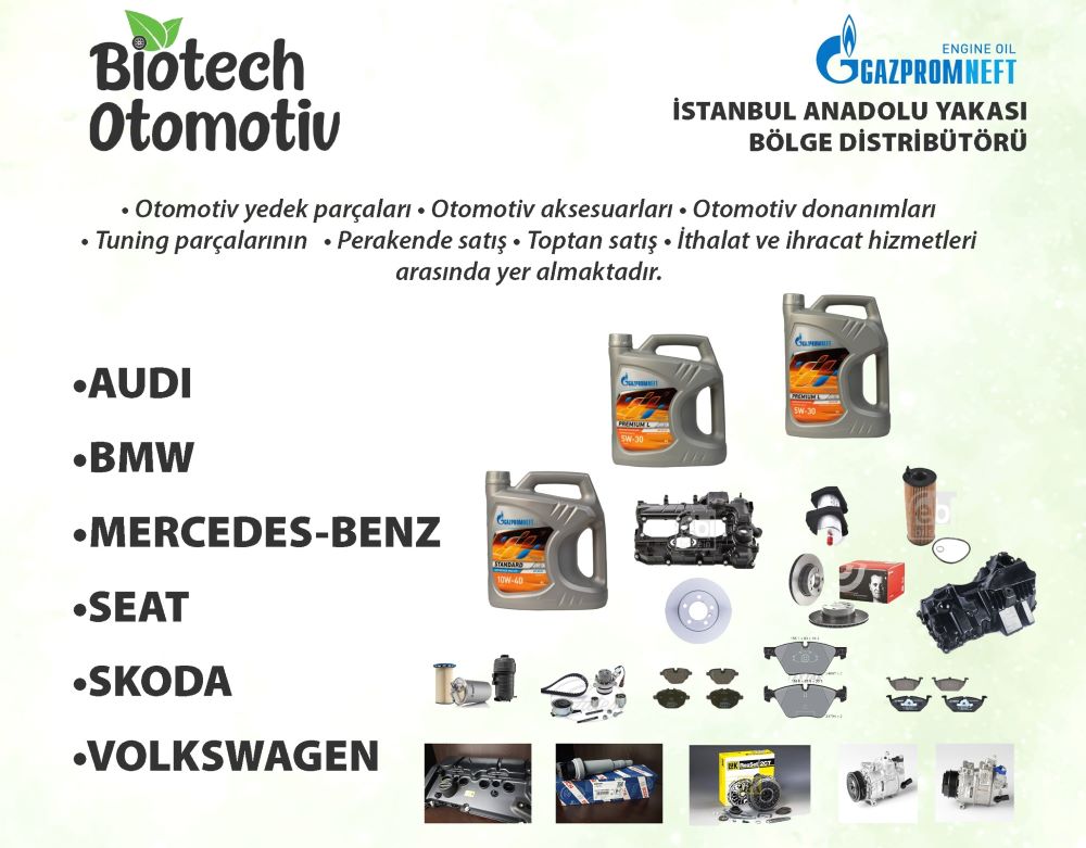 BİOTECH OTOMOTİV, OTOMOTİV YEDEK, AKSESUAR VE DONANIM TEDARİKÇİSİ