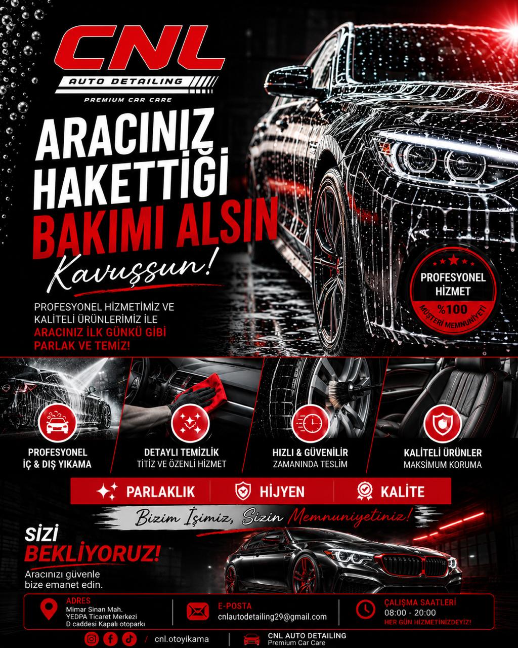 ARACINIZIN HAK ETTİĞİ TEMİZLİK CNL OTO YIKAMA’DA!