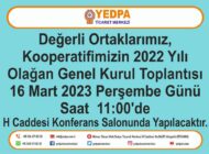 YEDPA 2022 OLAĞAN GENEL KURULU 16 MART’TA GERÇEKLEŞECEK