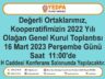 YEDPA 2022 OLAĞAN GENEL KURULU 16 MART’TA GERÇEKLEŞECEK