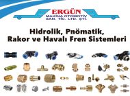 HİDROLİK, PNÖMATİK REKOR VE HAVALI FREN SİSTEMLERİ