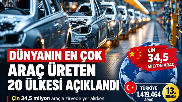 DÜNYANIN EN ÇOK ARAÇ ÜRETEN ÜLKELERİ AÇIKLANDI!